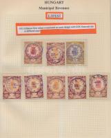 Gary Ryan magyar városi okmánybélyeg gyűjteménye, kb 2.000 különféle városi okmánybélyeg 7 albumban,...