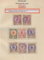 Gary Ryan magyar városi okmánybélyeg gyűjteménye, kb 2.000 különféle városi okmánybélyeg 7 albumban,...