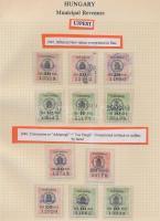 Gary Ryan magyar városi okmánybélyeg gyűjteménye, kb 2.000 különféle városi okmánybélyeg 7 albumban,...