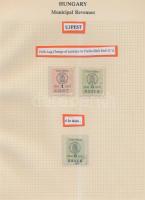 Gary Ryan magyar városi okmánybélyeg gyűjteménye, kb 2.000 különféle városi okmánybélyeg 7 albumban,...