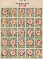 Gary Ryan magyar városi okmánybélyeg gyűjteménye, kb 2.000 különféle városi okmánybélyeg 7 albumban,...