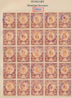 Gary Ryan magyar városi okmánybélyeg gyűjteménye, kb 2.000 különféle városi okmánybélyeg 7 albumban,...