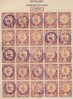 Gary Ryan magyar városi okmánybélyeg gyűjteménye, kb 2.000 különféle városi okmánybélyeg 7 albumban,...