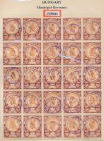 Gary Ryan magyar városi okmánybélyeg gyűjteménye, kb 2.000 különféle városi okmánybélyeg 7 albumban,...