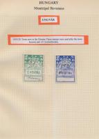 Gary Ryan magyar városi okmánybélyeg gyűjteménye, kb 2.000 különféle városi okmánybélyeg 7 albumban,...