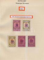 Gary Ryan magyar városi okmánybélyeg gyűjteménye, kb 2.000 különféle városi okmánybélyeg 7 albumban,...