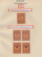 Gary Ryan magyar városi okmánybélyeg gyűjteménye, kb 2.000 különféle városi okmánybélyeg 7 albumban,...