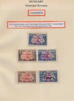 Gary Ryan magyar városi okmánybélyeg gyűjteménye, kb 2.000 különféle városi okmánybélyeg 7 albumban,...