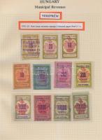 Gary Ryan magyar városi okmánybélyeg gyűjteménye, kb 2.000 különféle városi okmánybélyeg 7 albumban,...