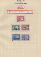 Gary Ryan magyar városi okmánybélyeg gyűjteménye, kb 2.000 különféle városi okmánybélyeg 7 albumban,...