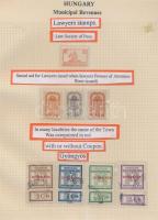 Gary Ryan magyar városi okmánybélyeg gyűjteménye, kb 2.000 különféle városi okmánybélyeg 7 albumban,...