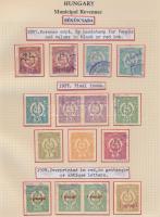 Gary Ryan magyar városi okmánybélyeg gyűjteménye, kb 2.000 különféle városi okmánybélyeg 7 albumban,...