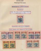 Gary Ryan magyar városi okmánybélyeg gyűjteménye, kb 2.000 különféle városi okmánybélyeg 7 albumban,...