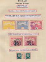 Gary Ryan magyar városi okmánybélyeg gyűjteménye, kb 2.000 különféle városi okmánybélyeg 7 albumban,...