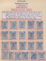 Gary Ryan magyar városi okmánybélyeg gyűjteménye, kb 2.000 különféle városi okmánybélyeg 7 albumban,...