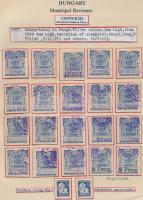 Gary Ryan magyar városi okmánybélyeg gyűjteménye, kb 2.000 különféle városi okmánybélyeg 7 albumban,...