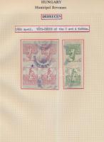 Gary Ryan magyar városi okmánybélyeg gyűjteménye, kb 2.000 különféle városi okmánybélyeg 7 albumban,...