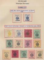 Gary Ryan magyar városi okmánybélyeg gyűjteménye, kb 2.000 különféle városi okmánybélyeg 7 albumban,...