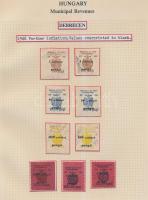 Gary Ryan magyar városi okmánybélyeg gyűjteménye, kb 2.000 különféle városi okmánybélyeg 7 albumban,...
