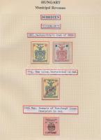 Gary Ryan magyar városi okmánybélyeg gyűjteménye, kb 2.000 különféle városi okmánybélyeg 7 albumban,...