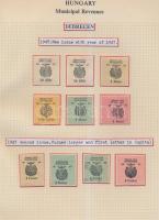 Gary Ryan magyar városi okmánybélyeg gyűjteménye, kb 2.000 különféle városi okmánybélyeg 7 albumban,...