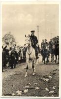 1938 Kassa, Kosice; Horthy, a magyar csapatok bevonulása / Horthy, entry of the Hungarian troops, Kassa visszatért So. Stpl.