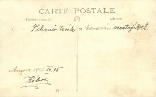 1926 Ankara, Angara; camels with the chief of the caravan, photo