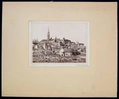 Molnár Gabriella (1940-):Vár. Rézkarc, papír, jelzett, 22×29 cm