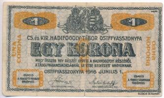 Ostffyasszonyfa / hadifogolytábor 1916. június 1. 1K arab sorozat és sorszámmal T:III- tűlyukak