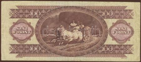 1984. 100Ft bankjegy mérete átlagosnál jóval nagyobb, első aláírás a második számnál kezdődik! T:II-