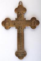 Jubileumi fém kereszt, műanyag tokban, 12x8 cm