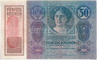 1914. 50K piros "DEUTSCHÖSTERREICH" felülbélyegzéssel T:III
Adamo K24B