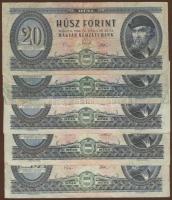 1969. 20Ft (5x) T:II-,II/III