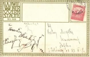 Üdvözlet a Krampusztól / Krampus, Wiener Werksätte No. 526. s: Mela Koehler