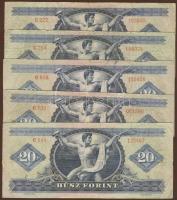 1969. 20Ft (5x) T:II-,II/III