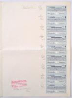 Budapest 1930. "Budapest Székesfővárosi Közlekedési RT" részvénye 5000K-ről. Próbanyomat! ...