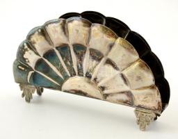 Ezüst (Ag.) szalvétatartó, jelzett, mesterjeggyel, m:7 cm, h:14 cm, nettó:88 g