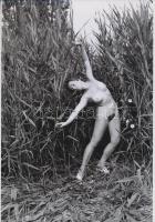 cca 1975 Nádas tónak sűrűjében, szolidan erotikus fotók, 2 db korabeli negatívról készült mai nagyítás, 18x25 cm / 2 erotic photos, 18x25 cm