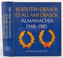 Kossuth-díjasok és Állami Díjasok almanachja 1948-1985. Szerk.: Darvas Pálné - Klement Tamás - Terjék József. Bp., 1988, Akadémiai. Kartonált papírkötésben, jó állapotban.