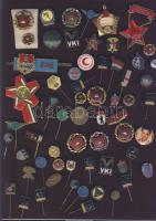 100db jelvény, főleg szocialista, benne néhány külföldi