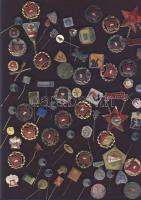 100db jelvény, főleg szocialista, benne néhány külföldi