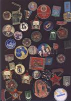 100db jelvény, főleg szocialista, benne néhány külföldi