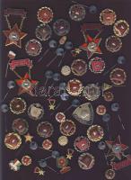 100db jelvény, főleg szocialista, benne néhány külföldi