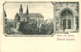 Kassa, Kosice; Szent Erzsébet dóm, kapu, kiadja Maurer Adolf / dome, gate