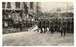 1940 Kolozsvár, Cluj; bevonulás, Horthy Miklós, Purgly Magdolna / entry of the Hungarian troops, Horthy, Purgly 1940 Kolozsvár visszatért So. Stpl