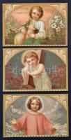 3db karácsonyi szentkép, sorozat, 7x11 cm, szép állapotban