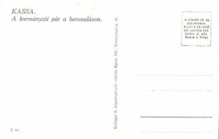 1938 Kassa, Kosice; bevonulás, kormányzói pár; Horthy és Purgly / entry of the Hungarian troops, Hor...