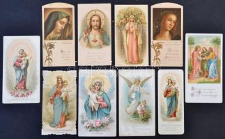 10db litho szentkép, 12x7 cm és 11x6 cm közötti méretben