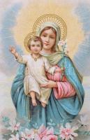 10db litho szentkép, 12x7 cm és 11x6 cm közötti méretben