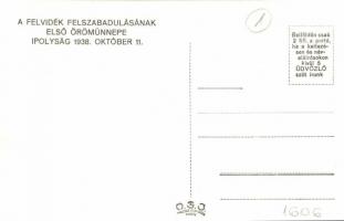 1938 Ipolyság, Sahy; bevonulás, katonai zenekar / entry of the Hungarian troops, military music band